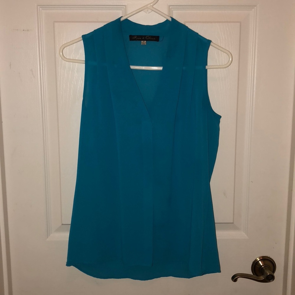 Blue tank blouse